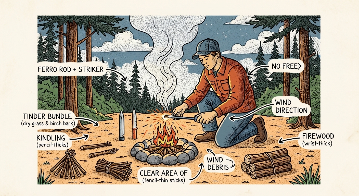 How to Start a Fire in Survival Situations Safely
