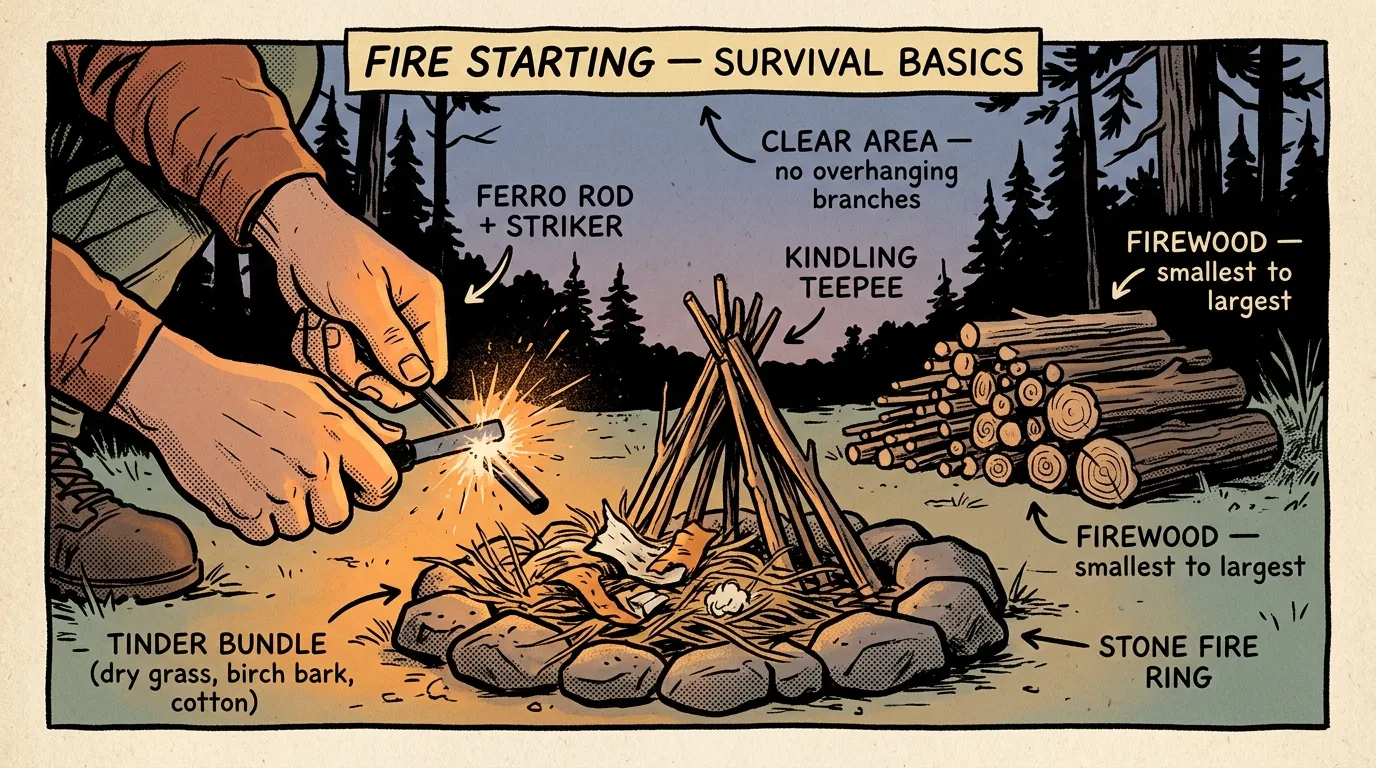 How to Start a Fire in Survival Situations Safely