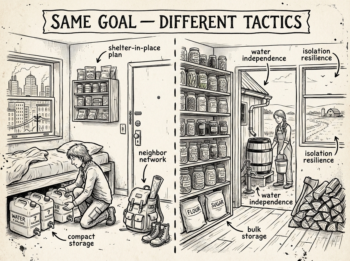 Two different realities, two different preps