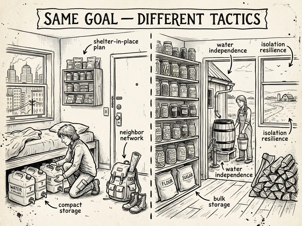 Two different realities, two different preps