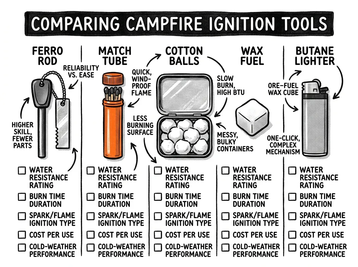 Fire starter buying checklist and comparison