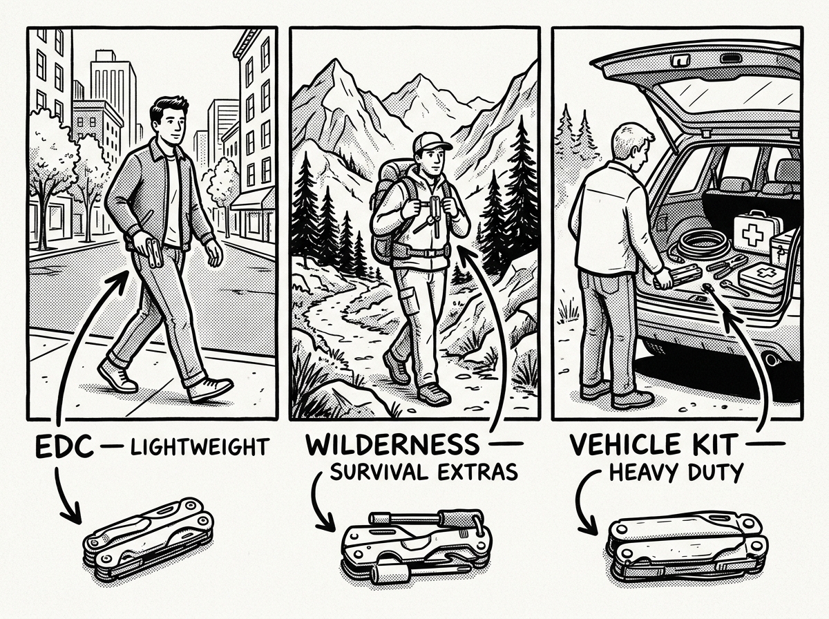 Different kits, different needs — matching your multi-tool to the mission