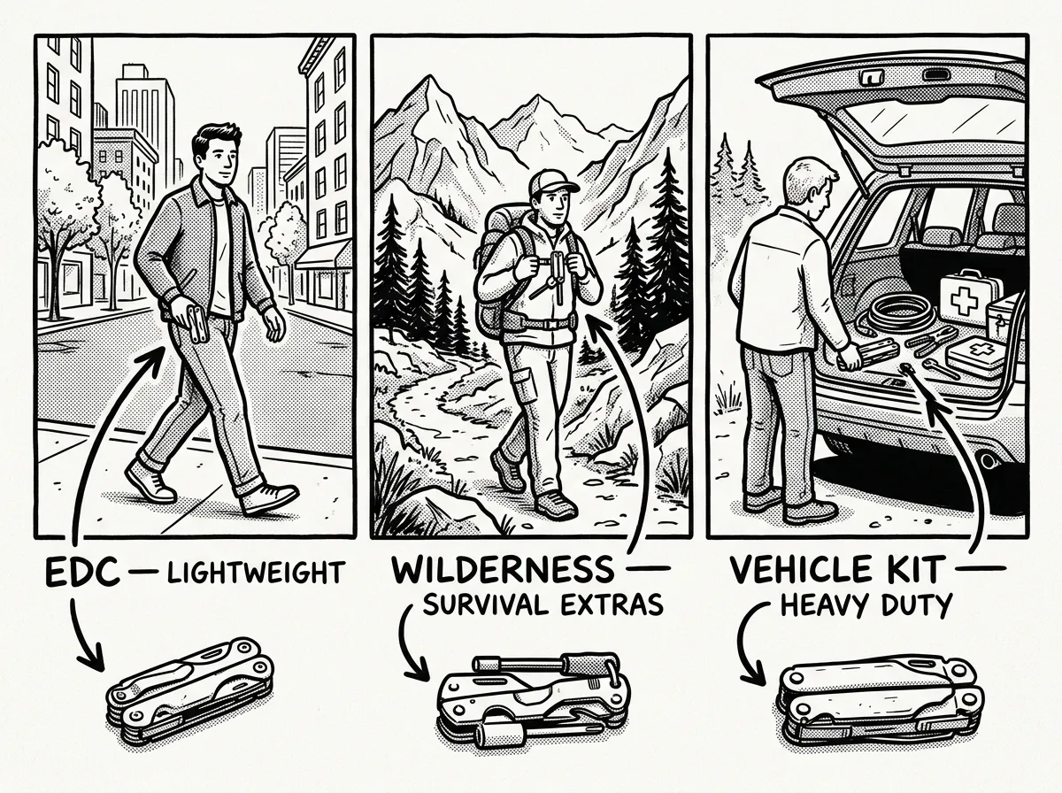 Different kits, different needs — matching your multi-tool to the mission