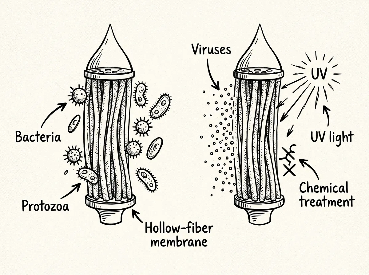 How filters and purifiers work at different scales