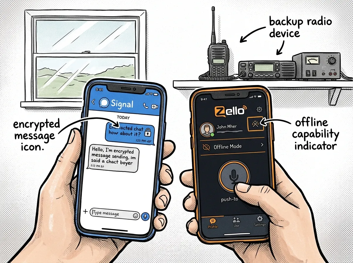 Off-grid communication options when cell networks fail