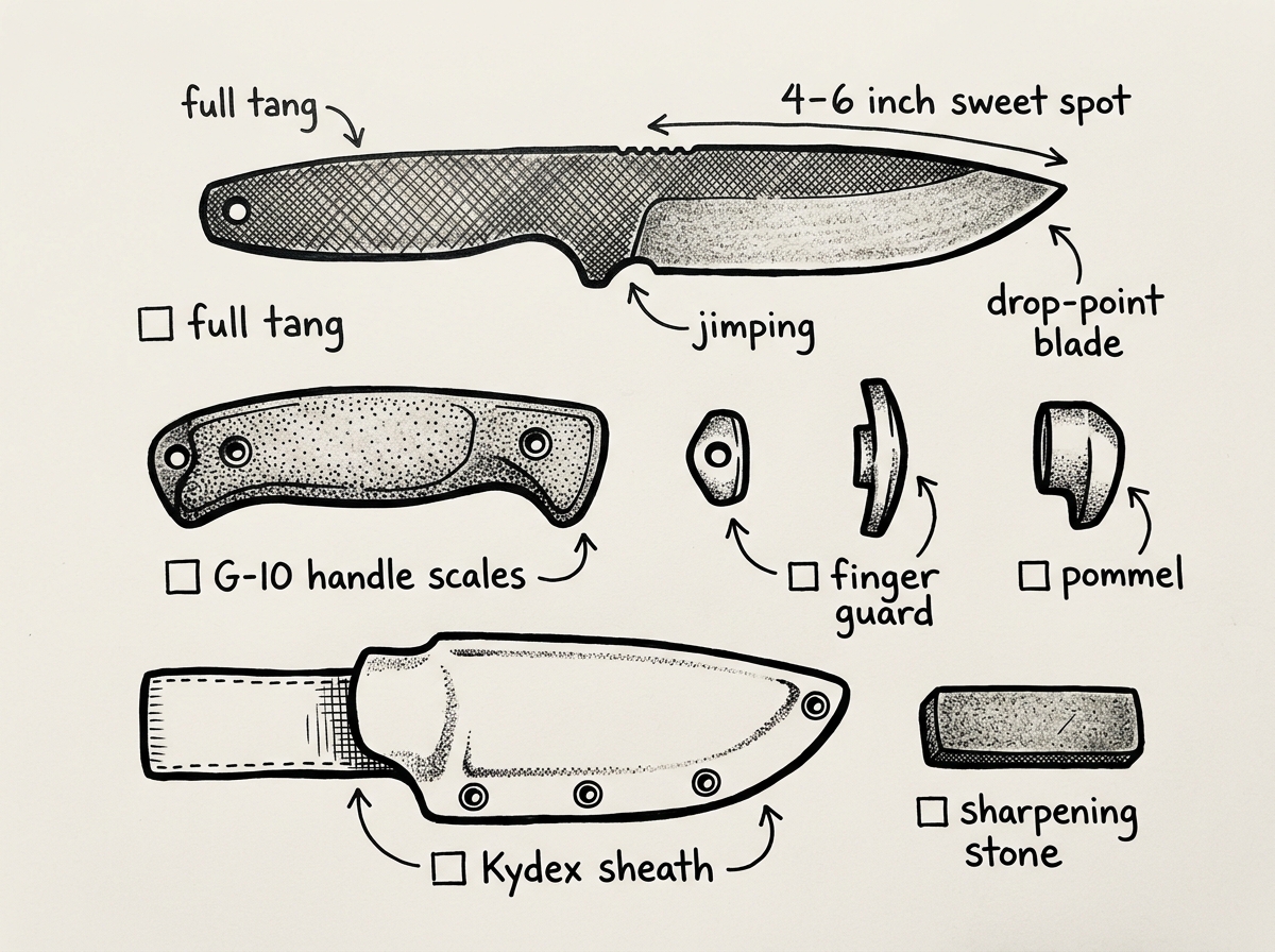 Anatomy of a survival knife — key features at a glance