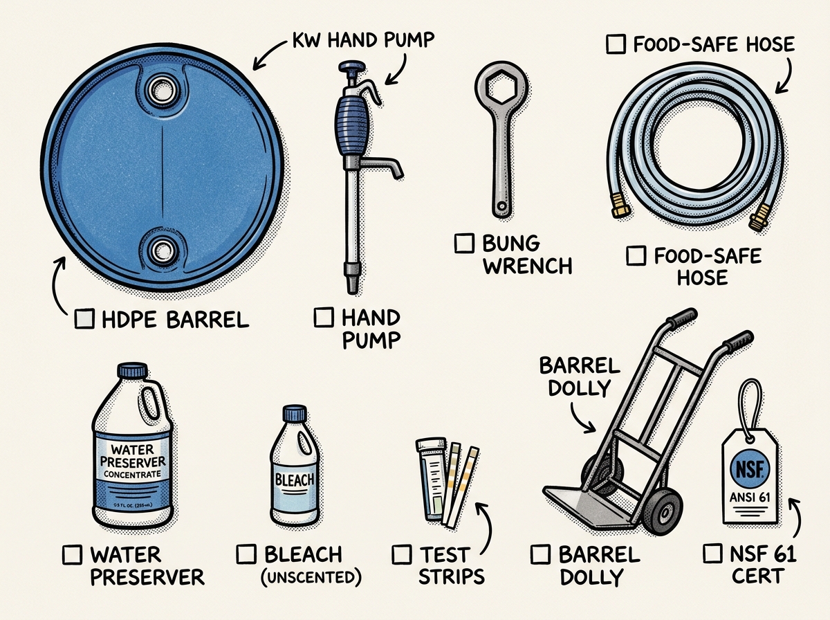 Everything you need for a 55-gallon barrel starter kit