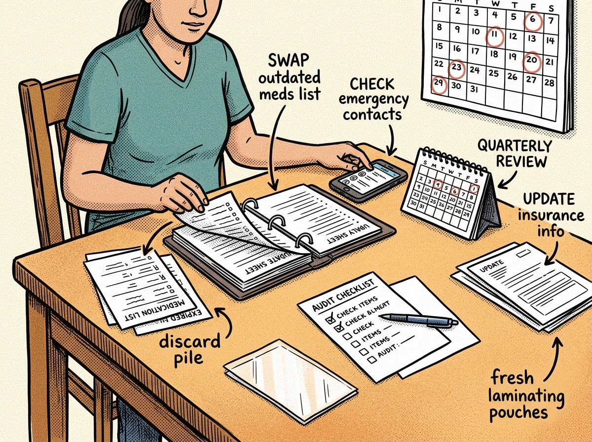 Quarterly review keeps your binder ready when it counts