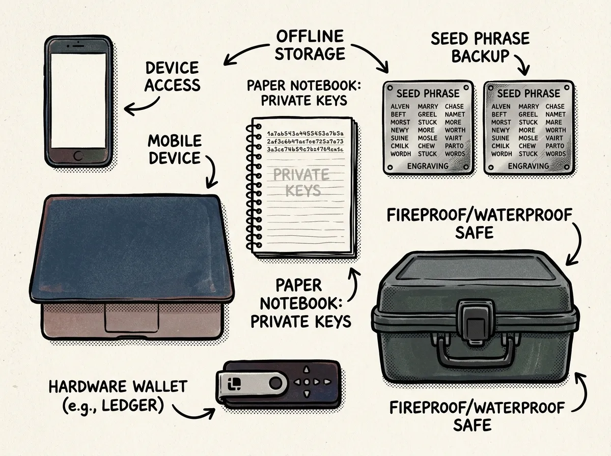 Core cryptocurrency prepping tools and components