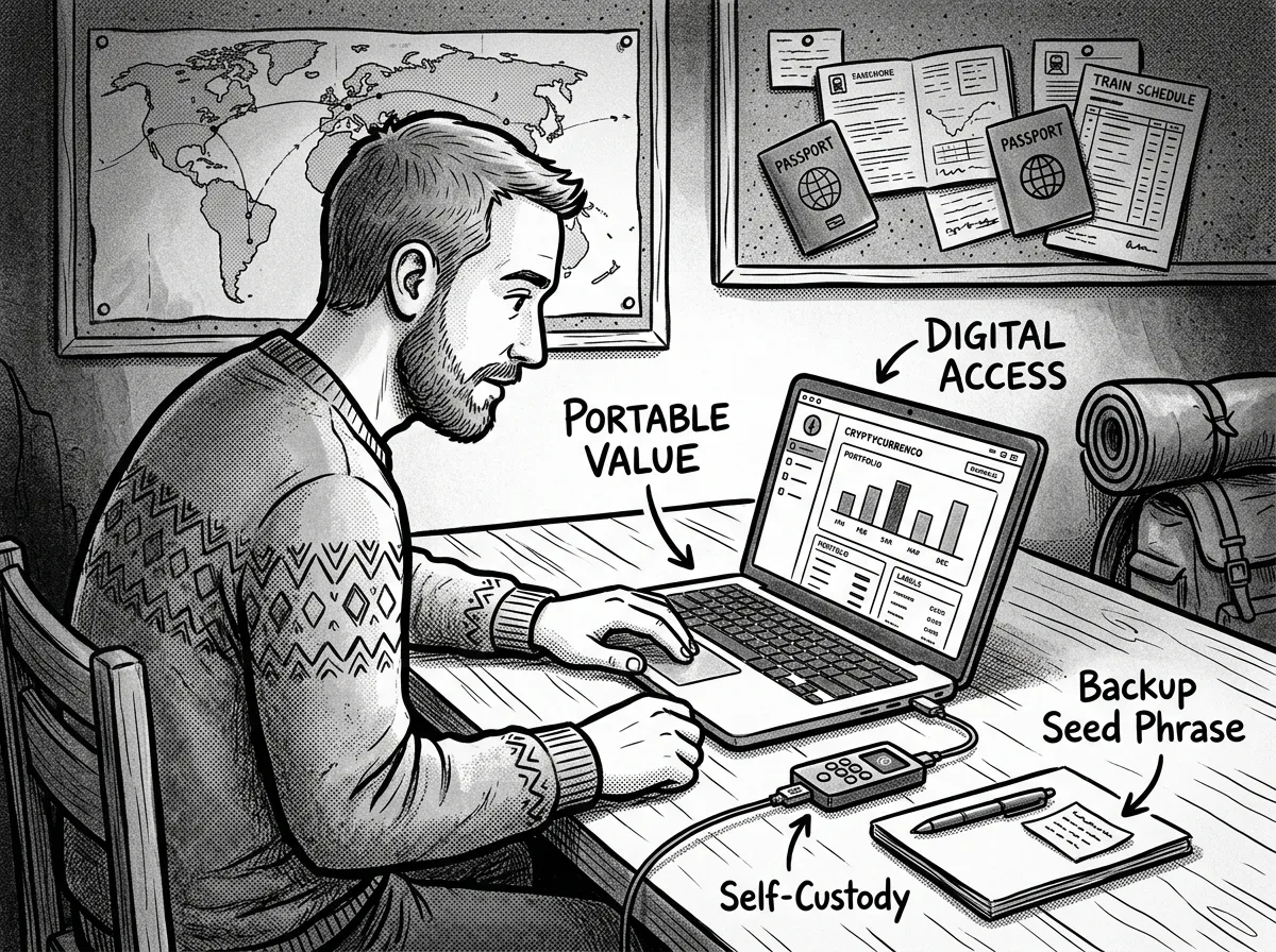 Crypto as a portability and access tool during financial constraints