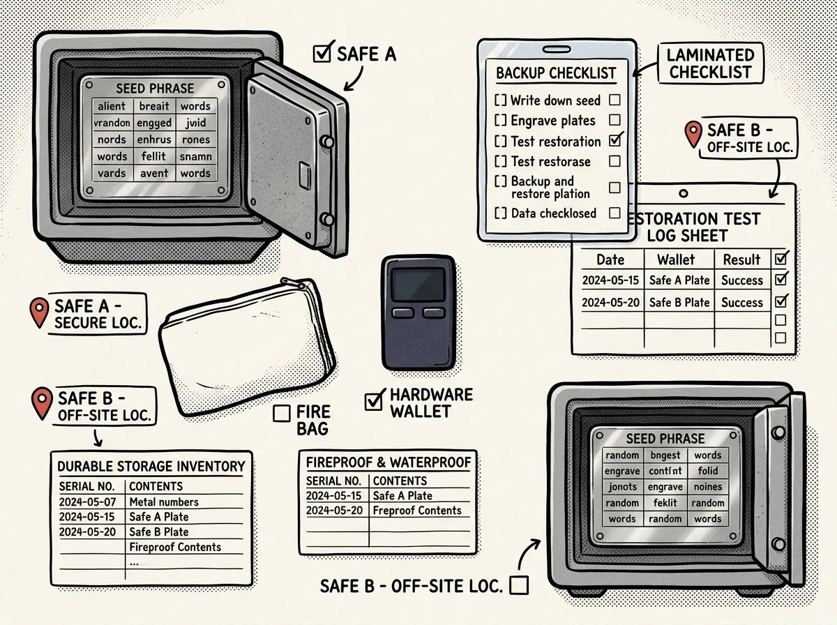 Multi-location backup and recovery kit setup