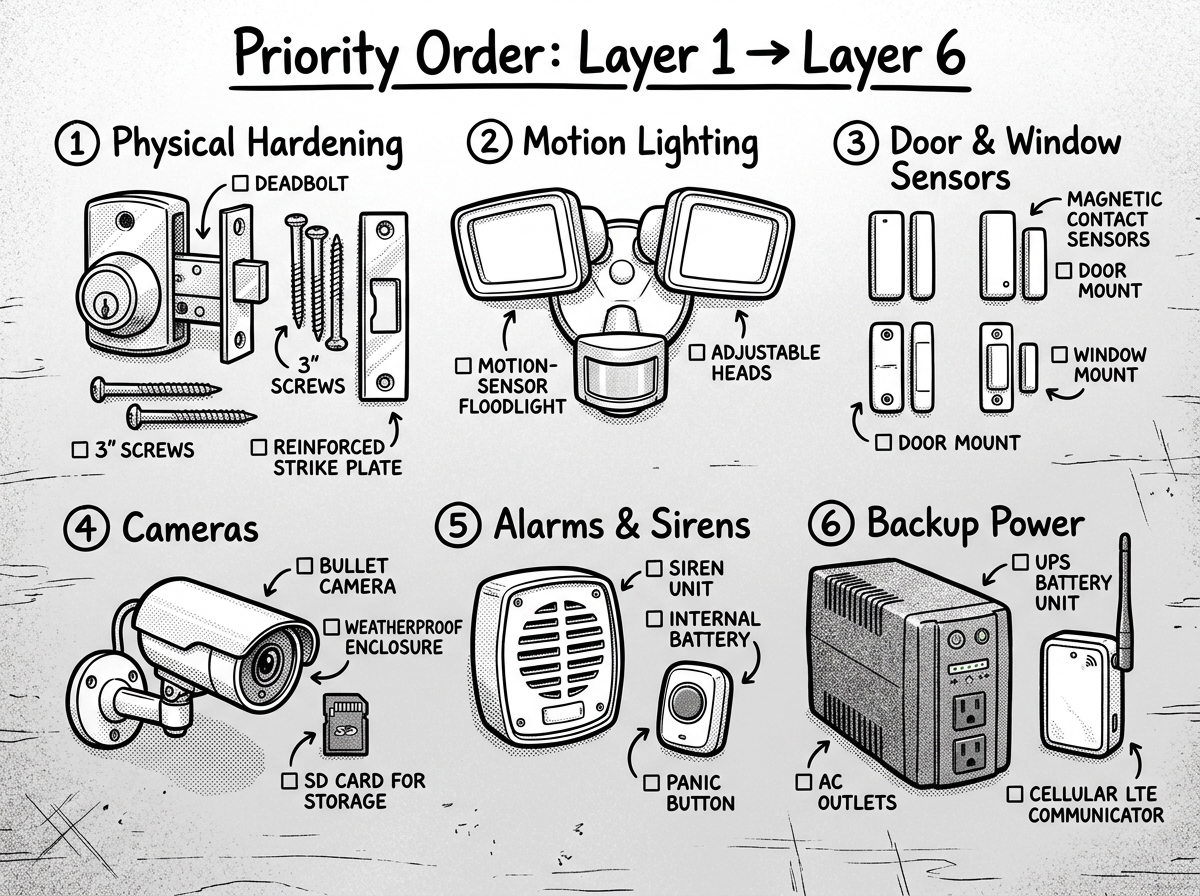 The six layers of a prepper-ready DIY home security system