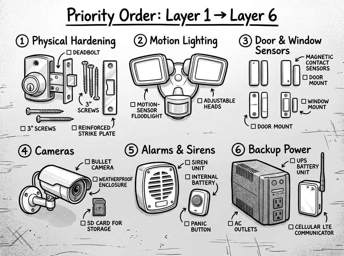 The six layers of a prepper-ready DIY home security system