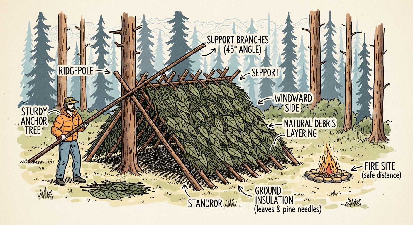 How to Build a Simple Lean-To Shelter