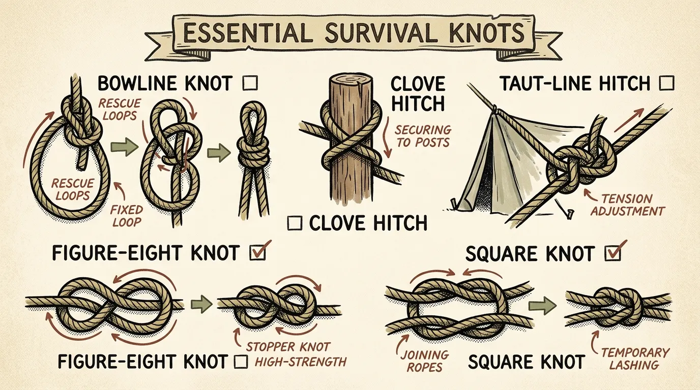Survival Knots: 5 Essential Knots Every Prepper Must Master