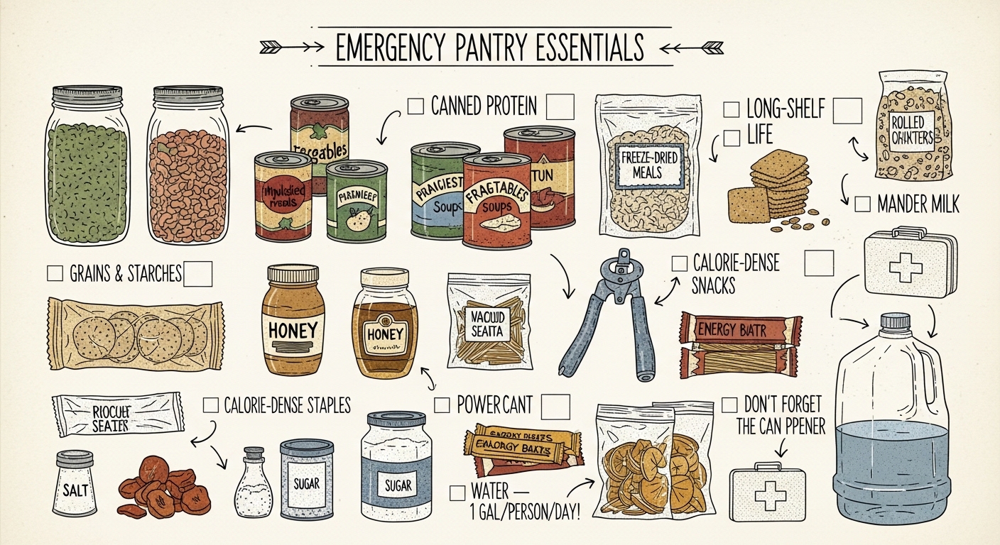 Beginner Food Prepping Essentials: Emergency Pantry Guide