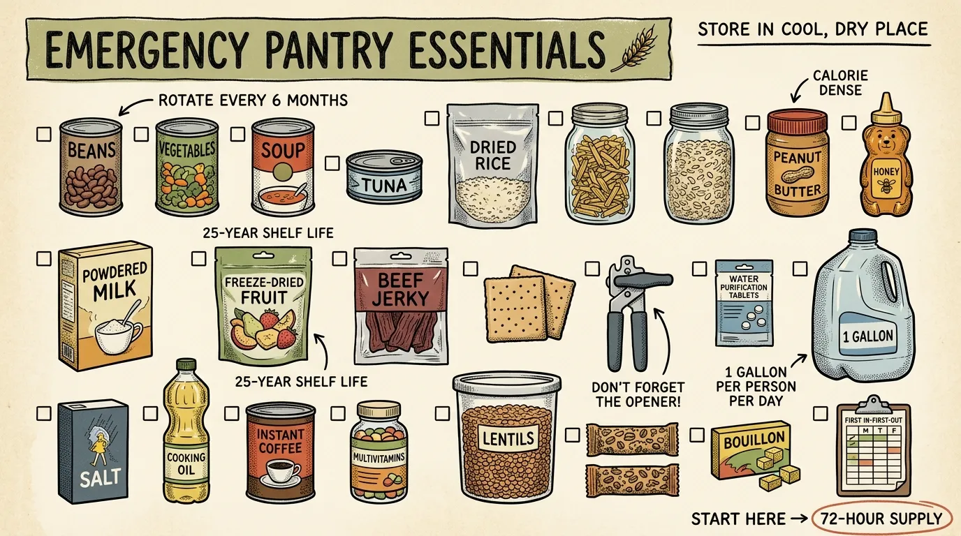 Beginner Food Prepping Essentials: Emergency Pantry Guide