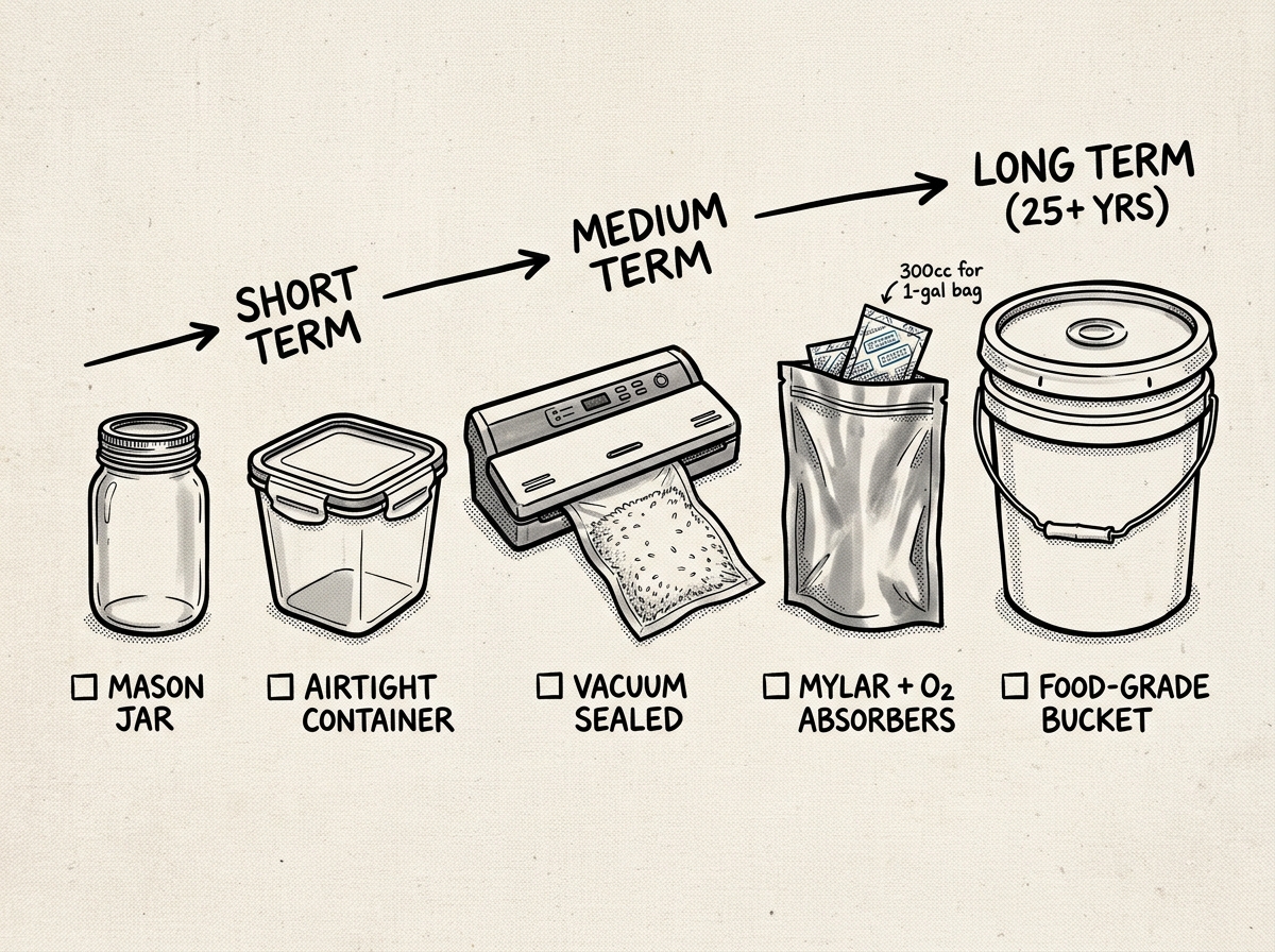 Storage methods from basic to long-term