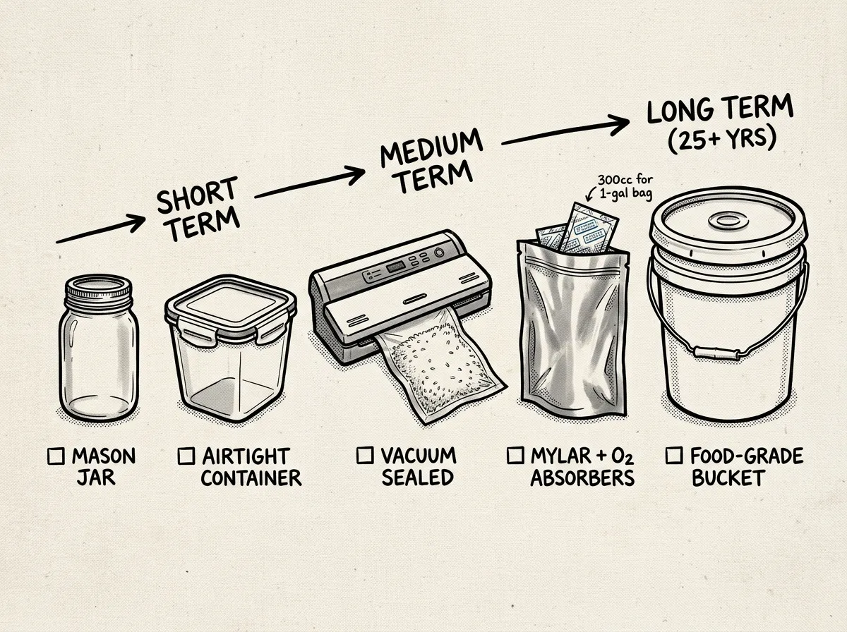Storage methods from basic to long-term