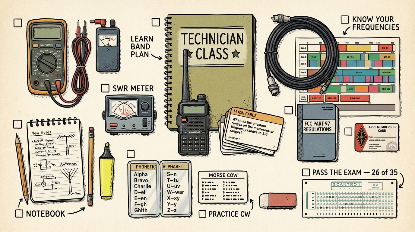 Ham Radio Technician License Study Guide for Preppers
