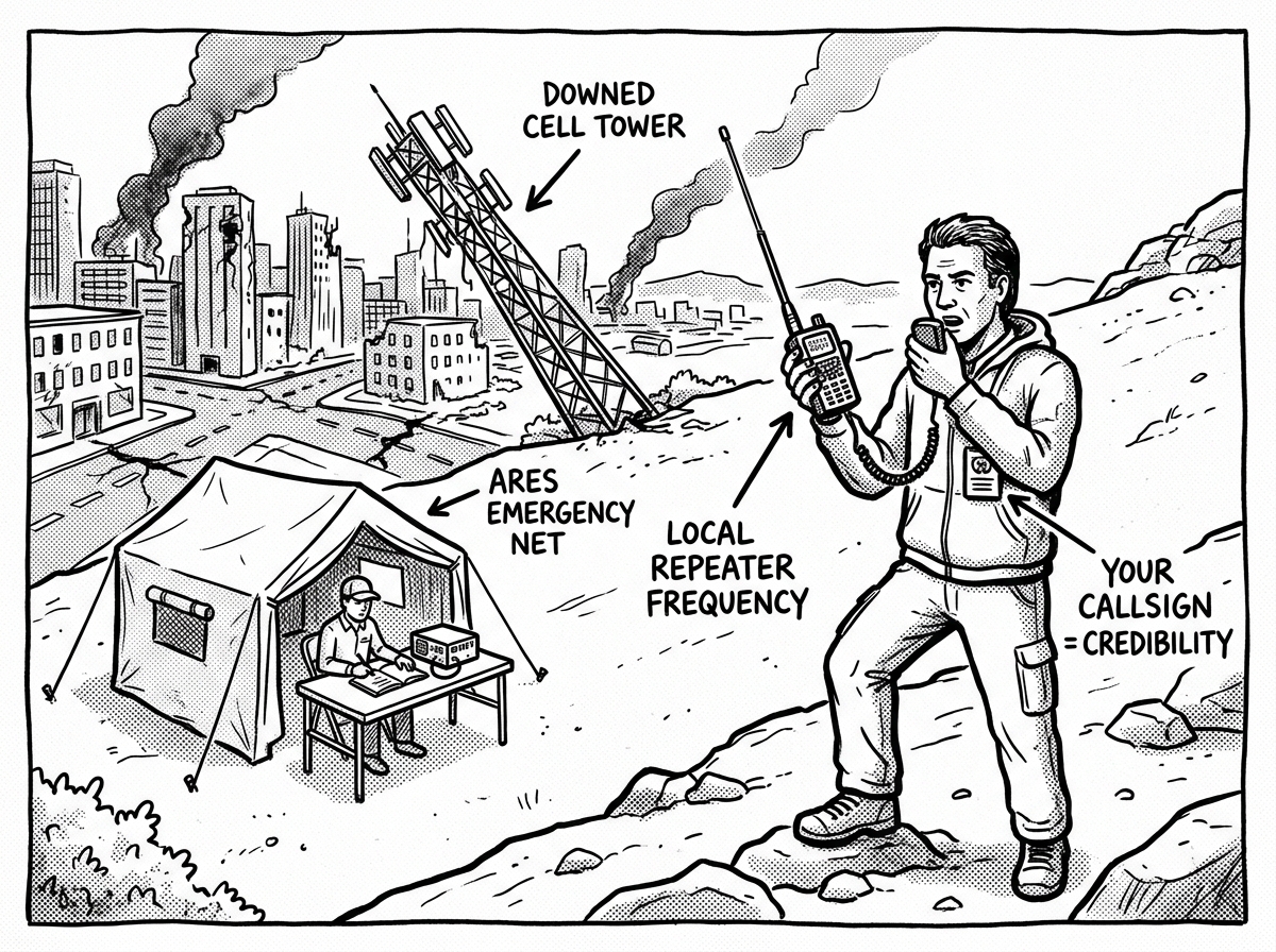When cell towers fail, licensed ham operators become the communication lifeline