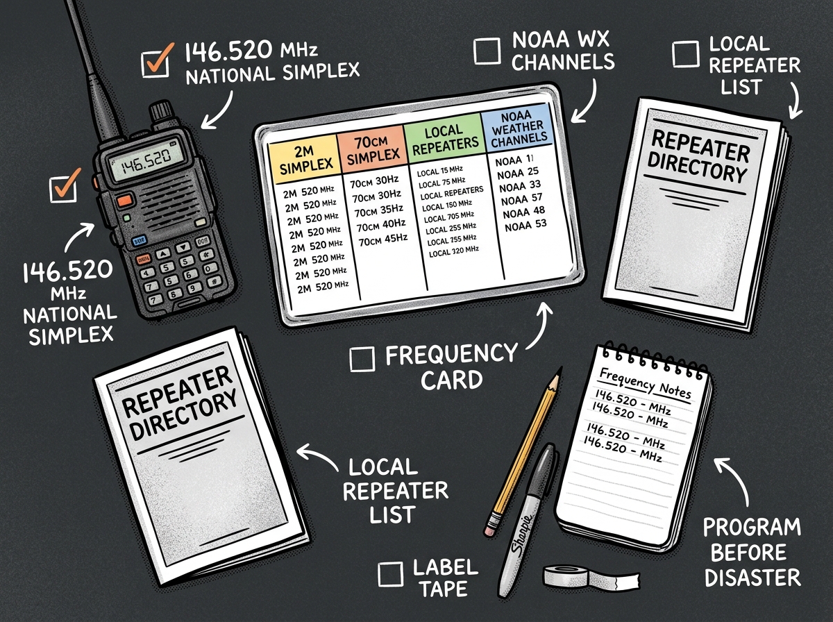 Essential emergency frequencies and channel references for your radio