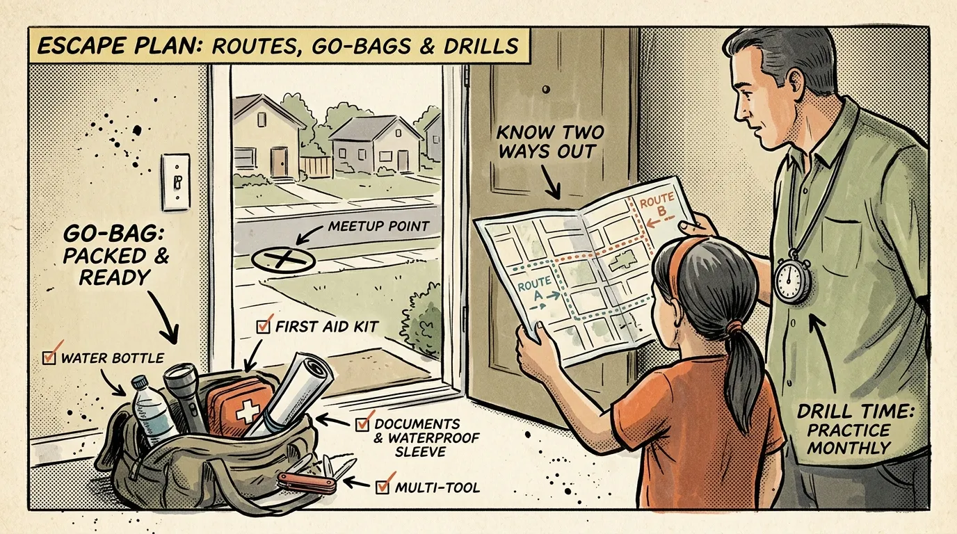 Prepper Escape Plan: Build Routes, Go-Bags & Drills