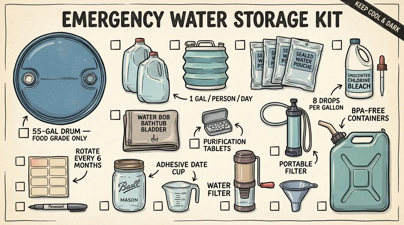 How to Store Water for Emergencies: Complete Guide