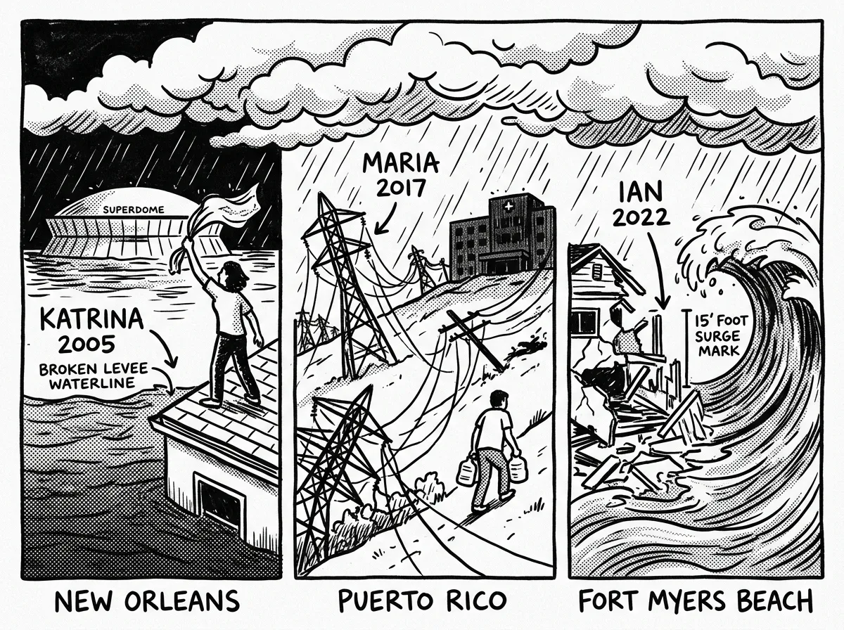 Three defining storms that reshaped American hurricane preparedness