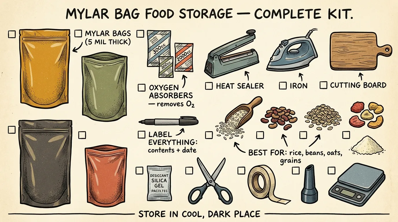 Mylar Bags for Food Storage: Complete Guide (2026)