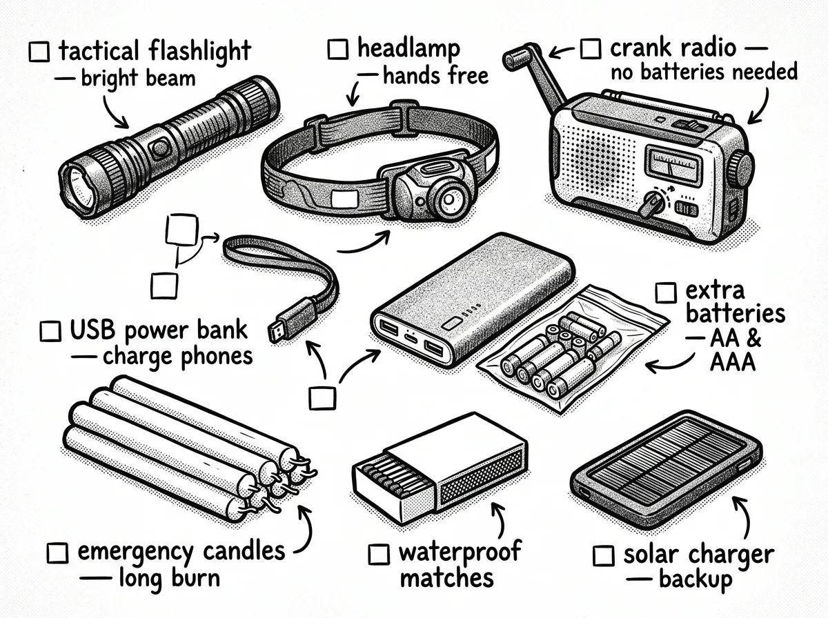 Lighting and backup power essentials for your emergency kit