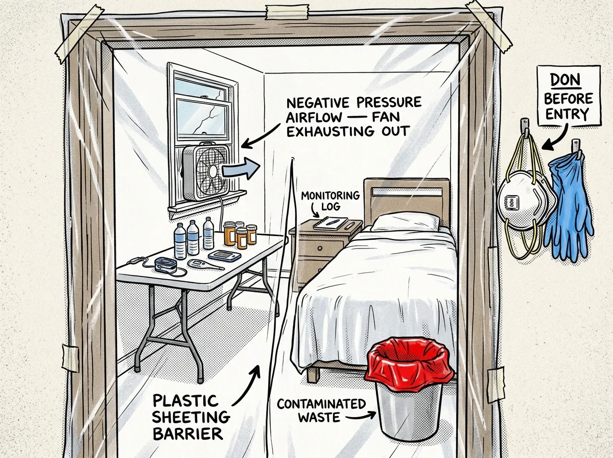 Designating and equipping an isolated quarantine space in your home