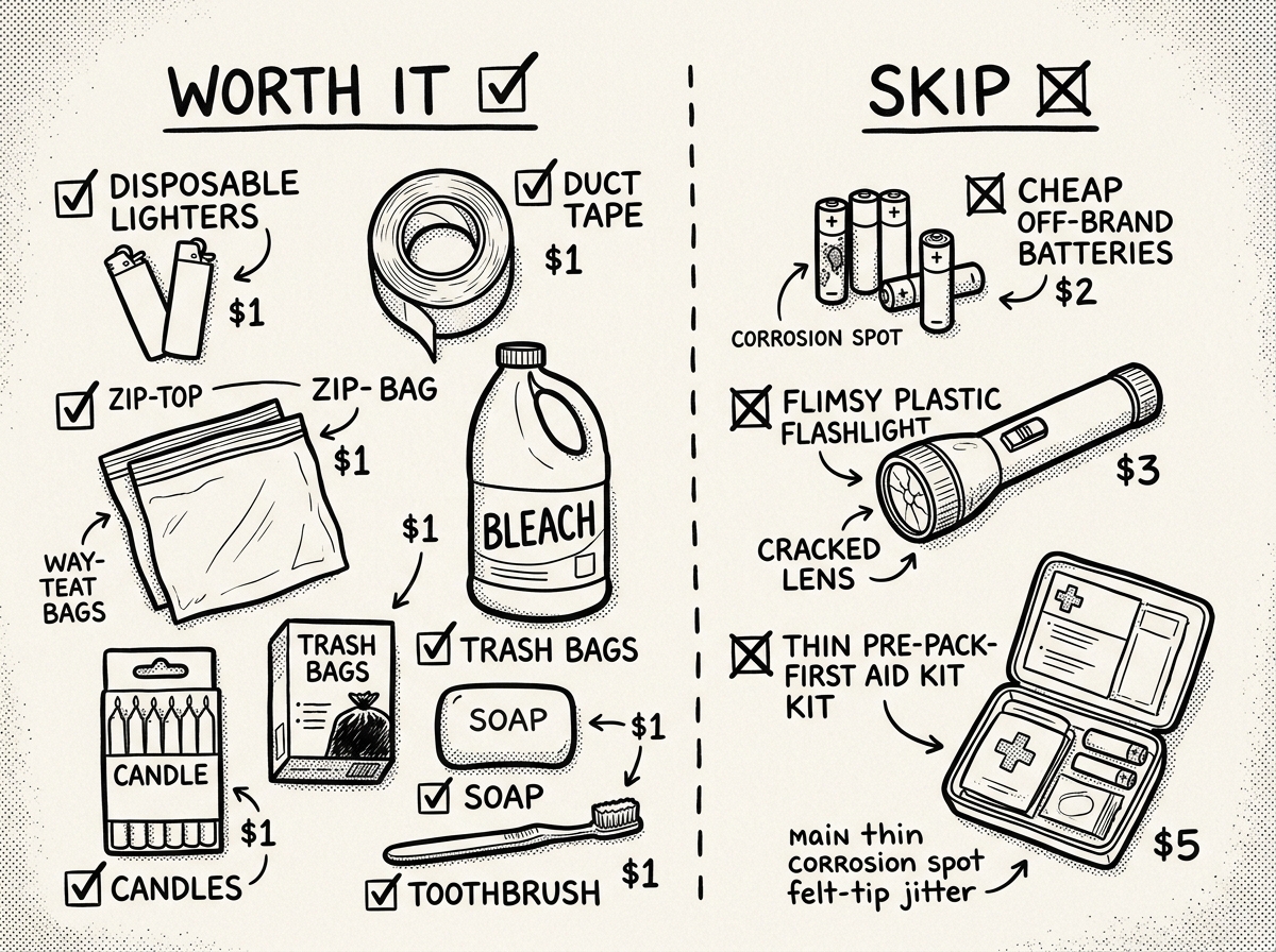Dollar store prepping haul — smart buys vs. items to skip