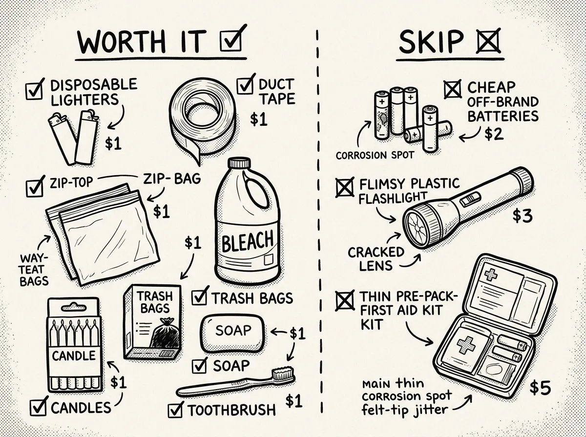Dollar store prepping haul — smart buys vs. items to skip