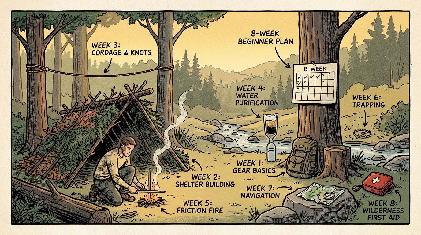 Survival Skills Training: 8-Week Plan for Beginners