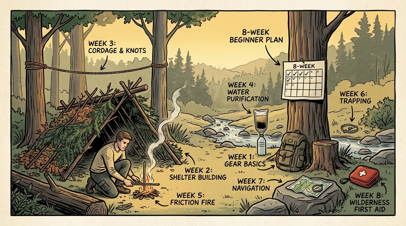 Survival Skills Training: 8-Week Plan for Beginners