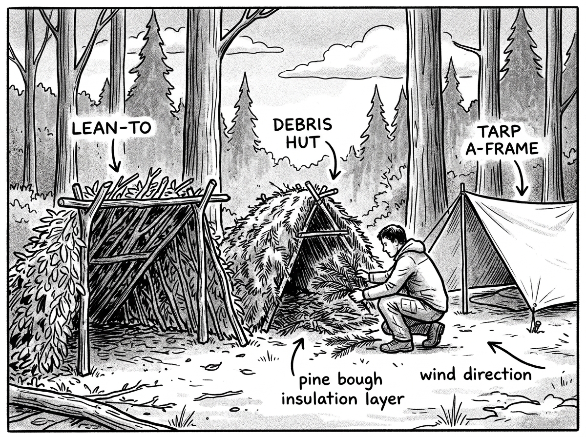 Three essential shelter types every beginner should master