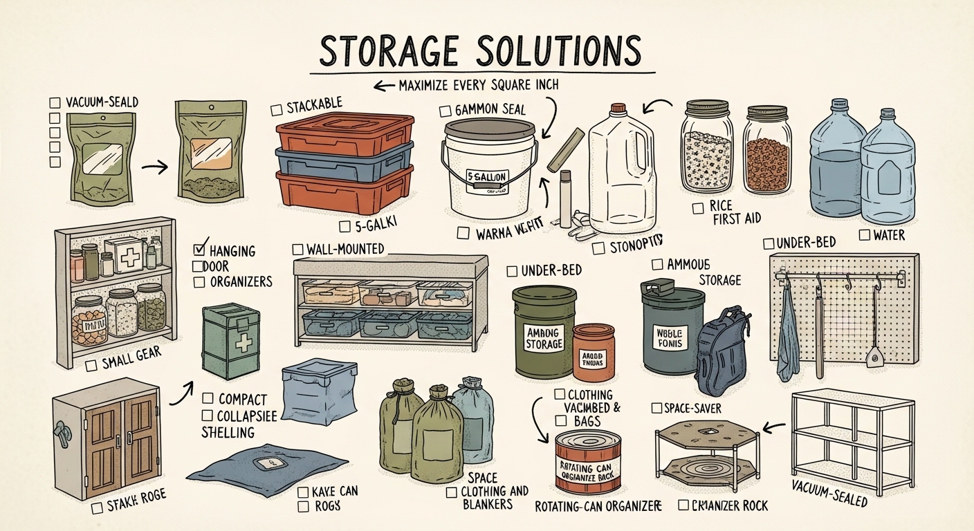 Prepper Storage Solutions: Save Space & Stay Ready