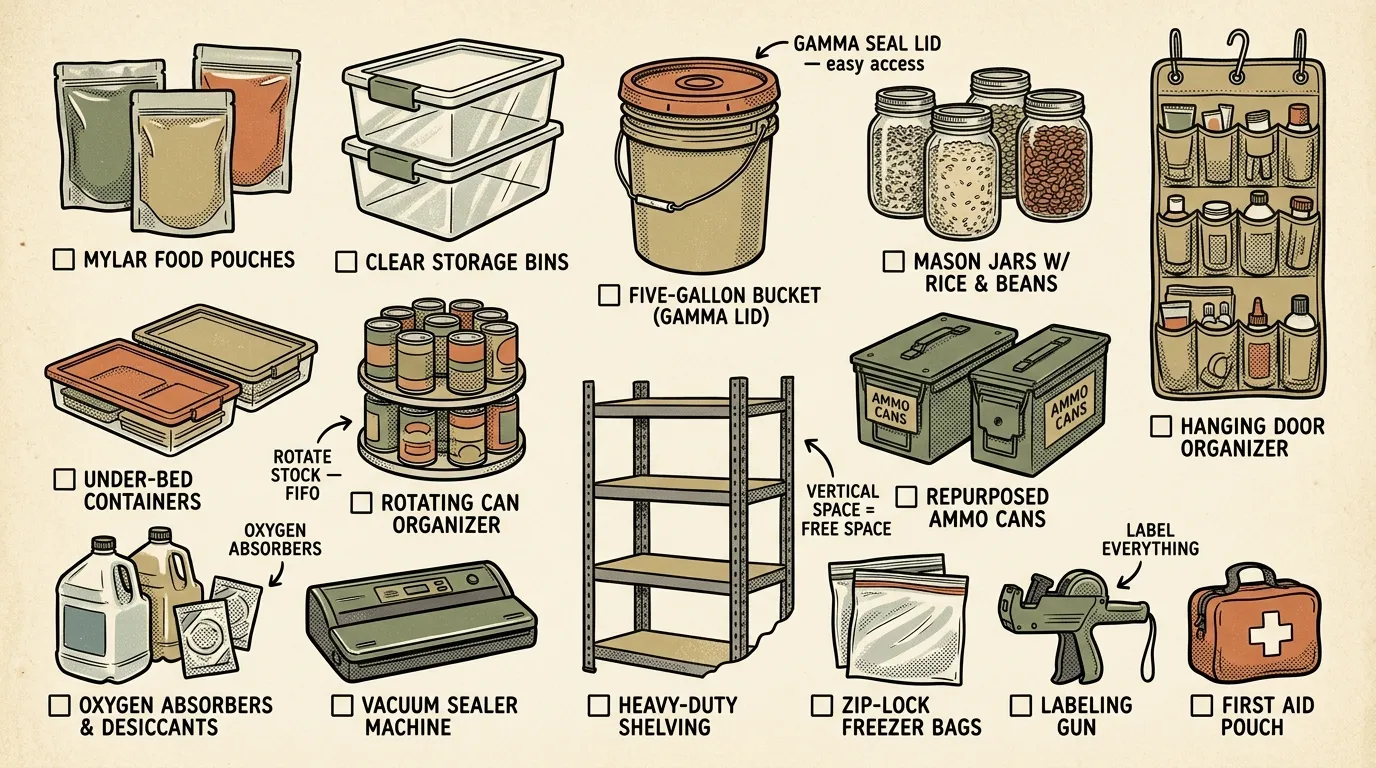 Prepper Storage Solutions: Save Space & Stay Ready