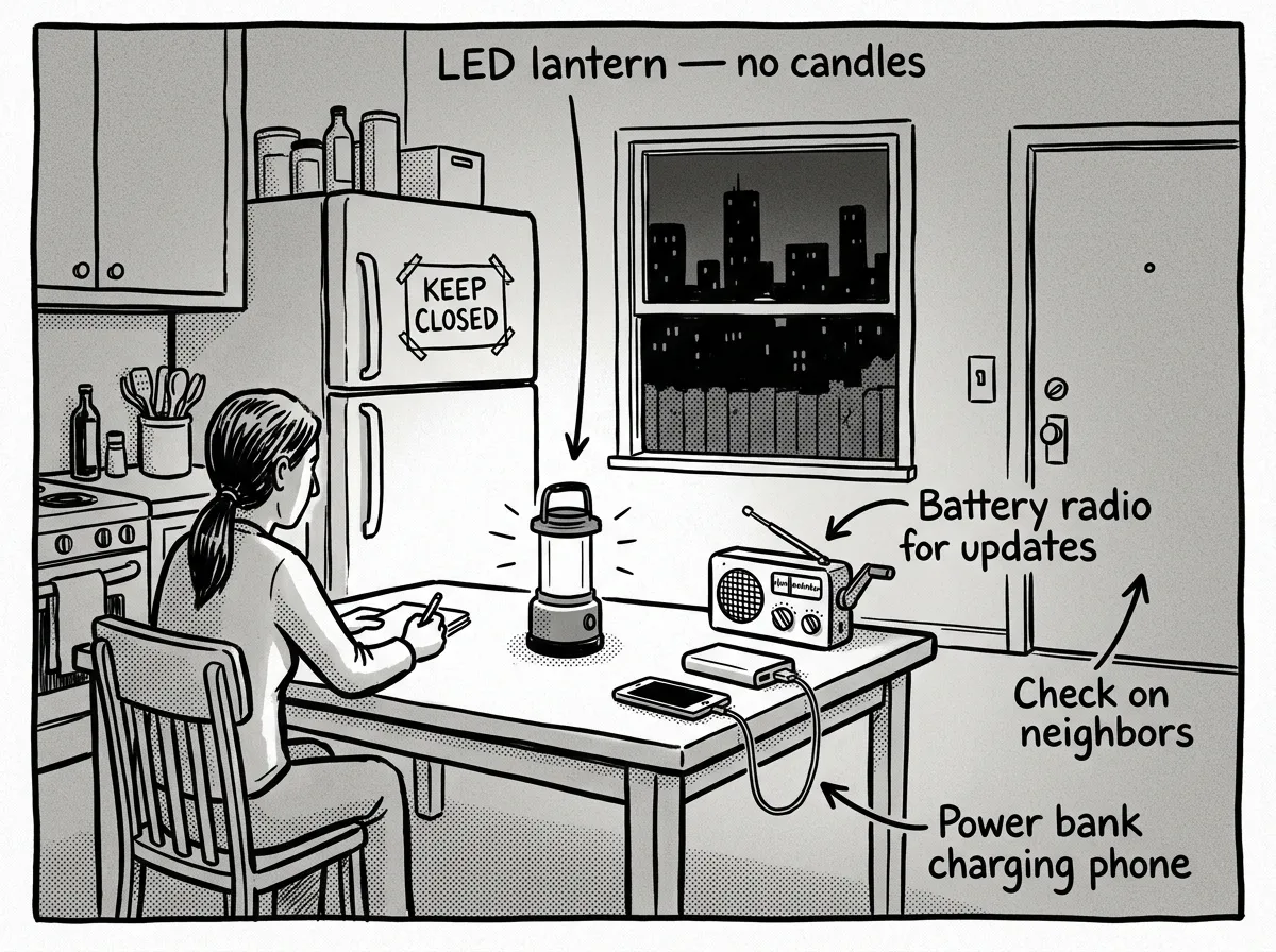 Managing an extended apartment power outage with basic preparedness