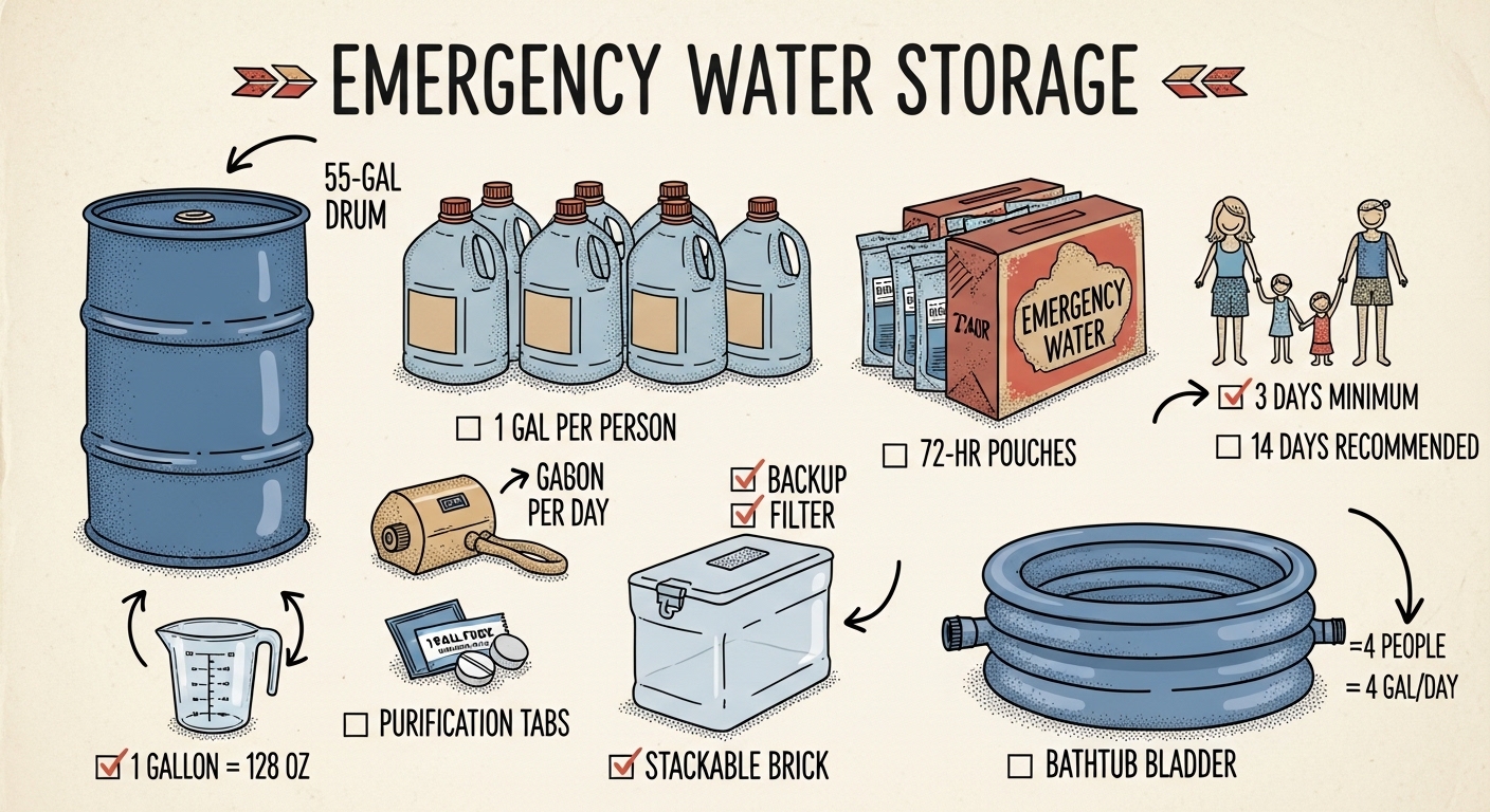 How Much Emergency Water to Store: Complete Guide