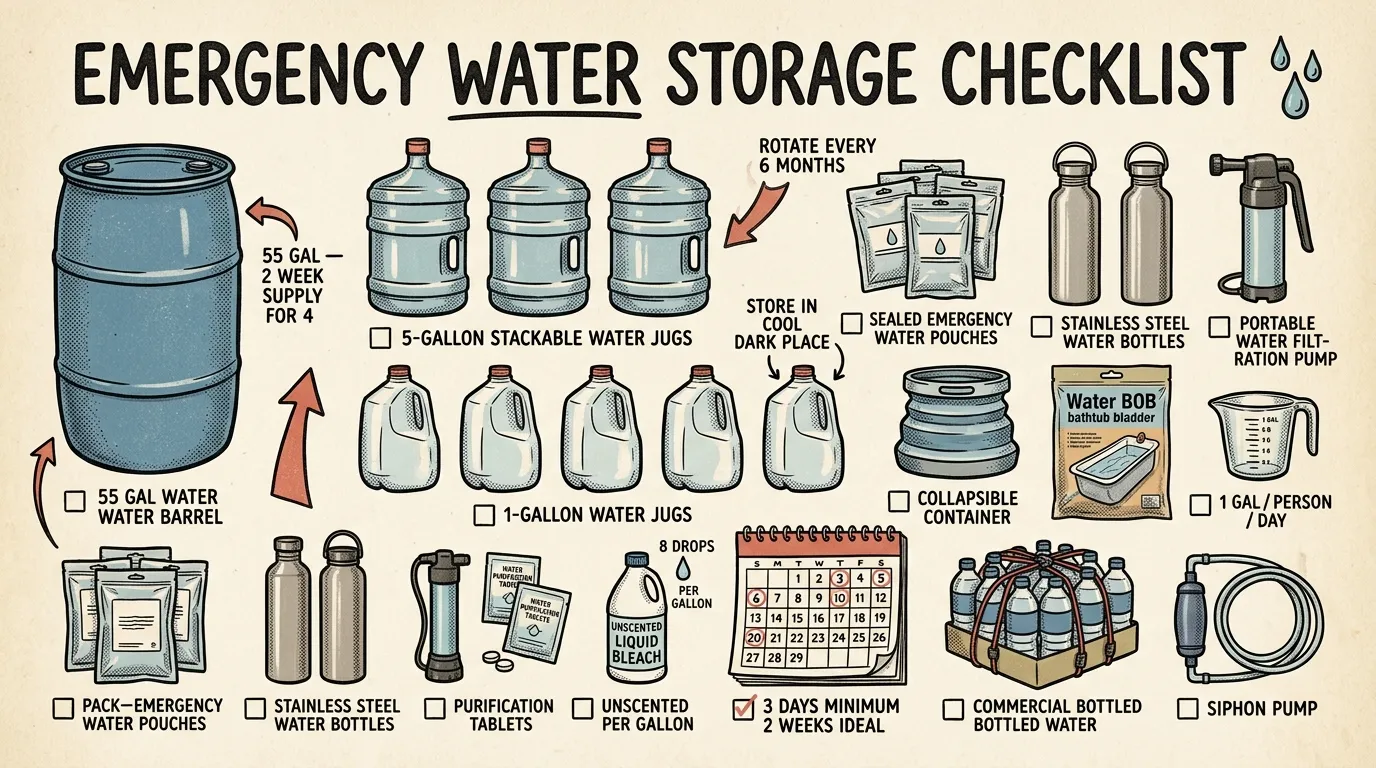 How Much Emergency Water to Store: Complete Guide