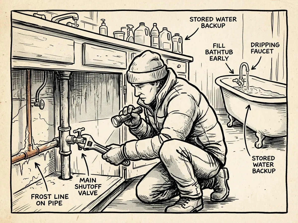 Racing to protect pipes and secure water before the freeze sets in