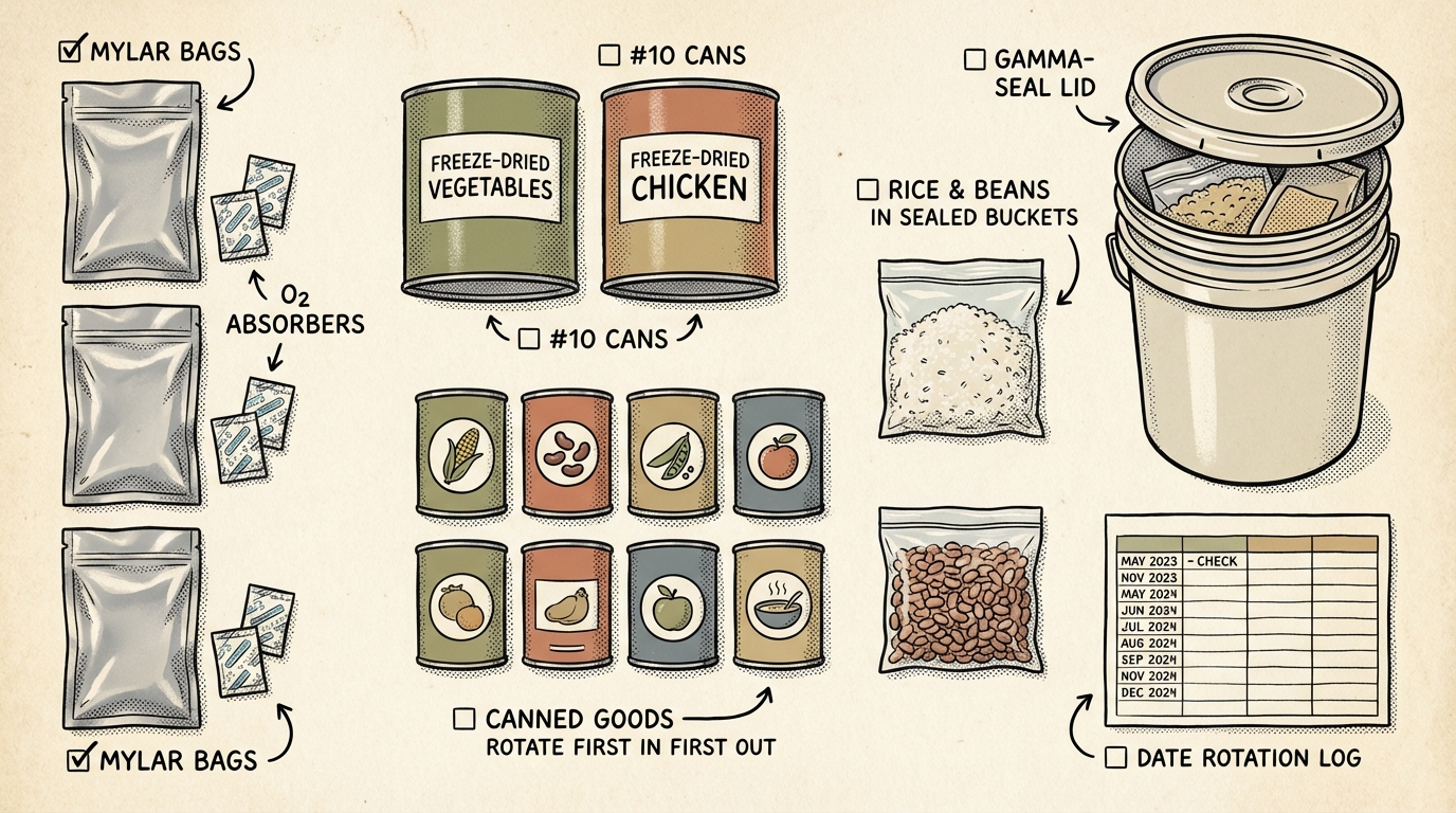 Emergency Food Storage Guide gear and supplies