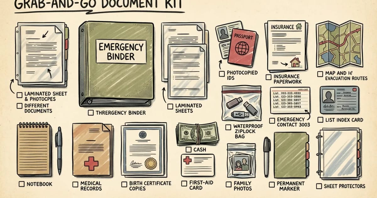 Prepper Grab Box Prepper Emergency Binder: Build Your Grab-and-Go Kit | prepare.blog